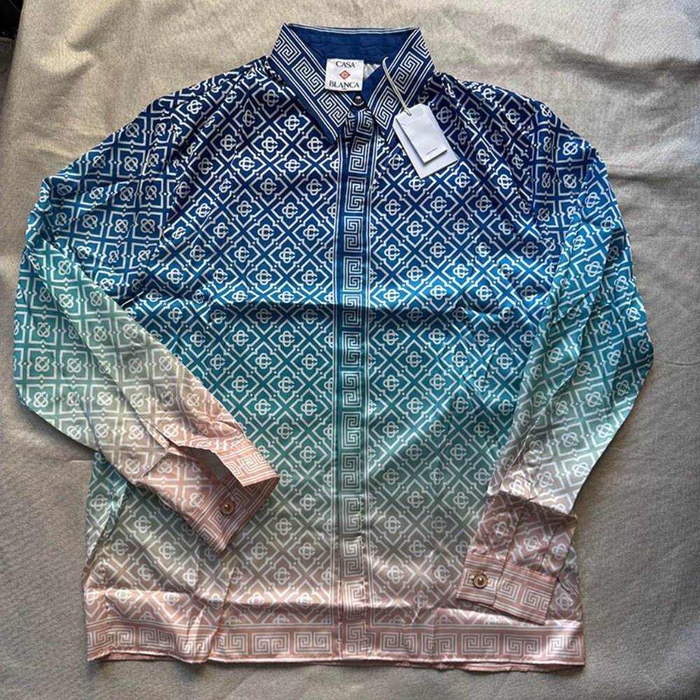 Jacquard Gradient Silk Shirt Casablanca Paris